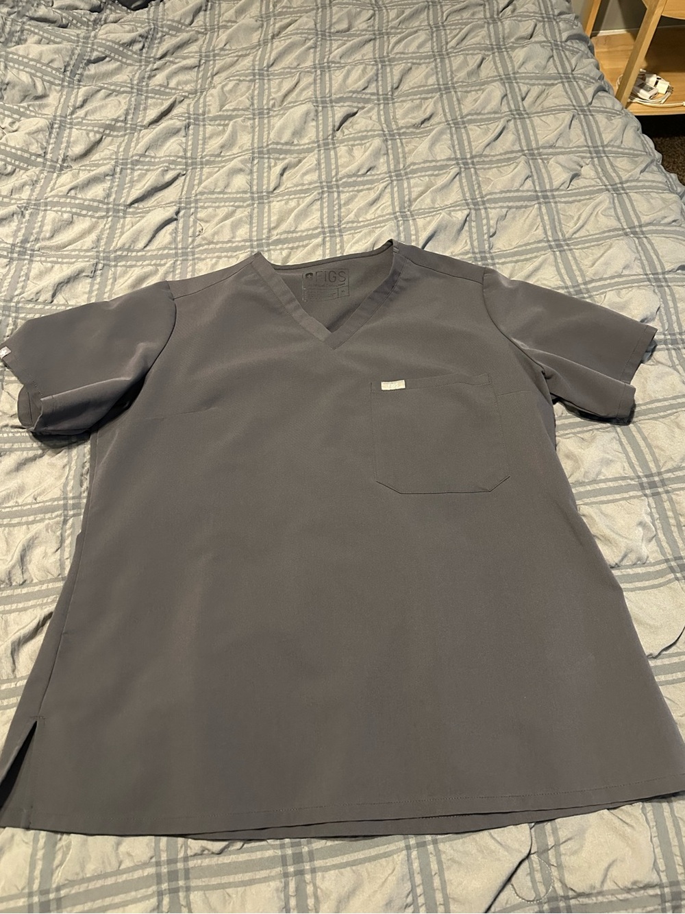 Figs Catarina Grey Scrub Top